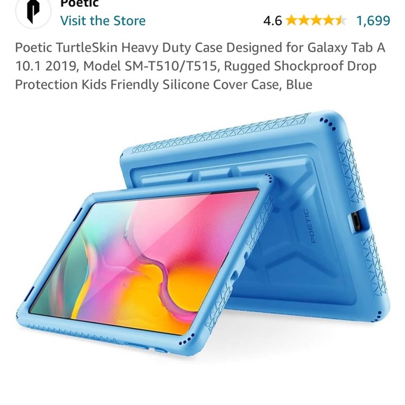 Tablet Poetic TurtleSkin Designed for Galaxy Tab A 10.1 2019, Model SM-T510/T515 - Picture 8 of 8